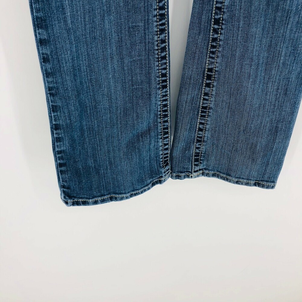 Y2K Ariat Women's Blue Denim Cotton Low Rise Bootcut Casual Jeans Pants Size 26R - Picture 4 of 9